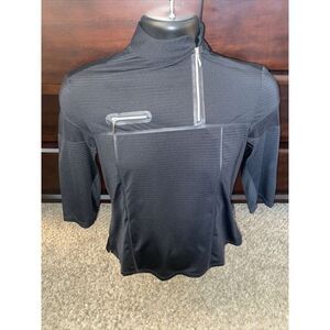Jamie Sadock Women's Black Top Size XS 3/4 Sleeve Golf Top 1/4 Zip
